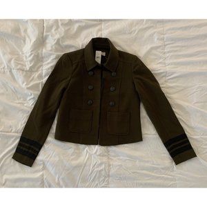 LOFT Military Short Olive Long Sleeve Jacket